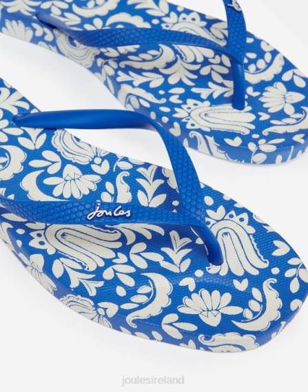 Footwear IE Joules Women Sunvale Flip Flops INDI MOSAIC BLUE JVVL152
