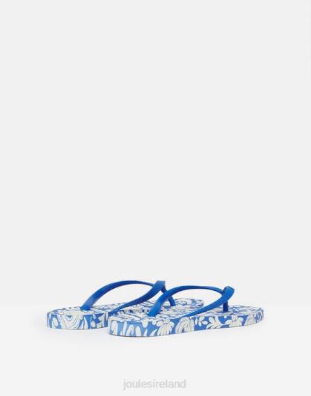 Footwear IE Joules Women Sunvale Flip Flops INDI MOSAIC BLUE JVVL152