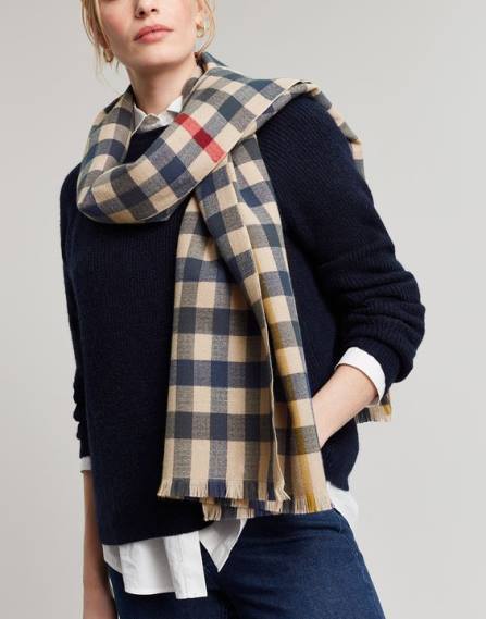 Accessories IE Joules Women Farnsley Brushed Scarf HENSON CHECK JVVL129