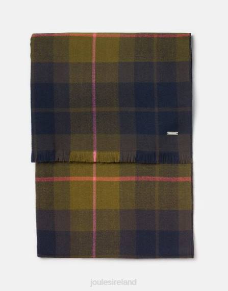 Accessories IE Joules Women Farnsley Brushed Scarf NAVY CHECK JVVL118