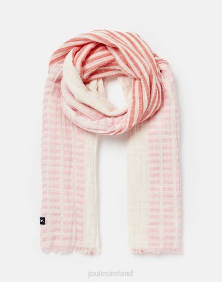 Accessories IE Joules Women Orla Texture Scarf MULTI PINK JVVL83