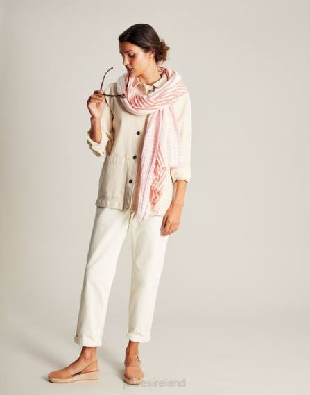Accessories IE Joules Women Orla Texture Scarf MULTI PINK JVVL83
