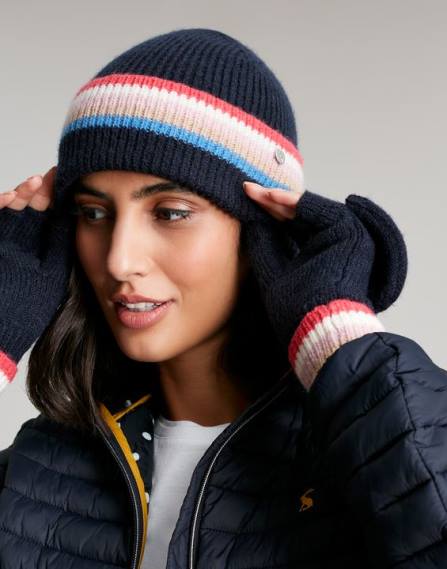 Accessories IE Joules Women Vera Knitted Hat FRENCH NAVY JVVL161