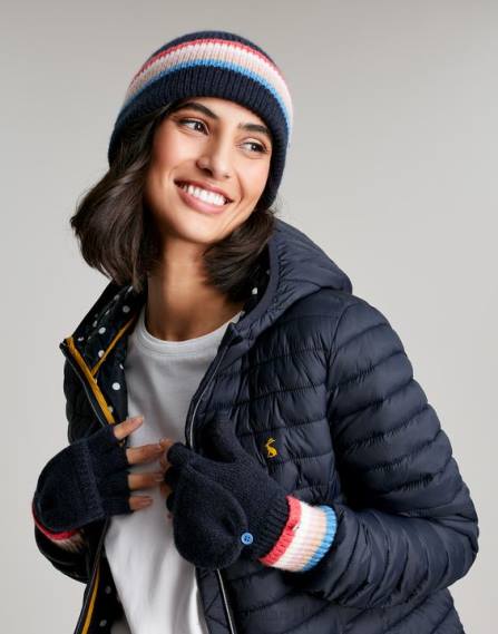 Accessories IE Joules Women Vera Knitted Hat FRENCH NAVY JVVL161