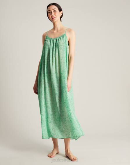 Apparel IE Joules Women Amanda Beach Dress GREEN FLORAL JVVL93