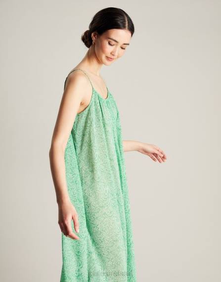 Apparel IE Joules Women Amanda Beach Dress GREEN FLORAL JVVL93