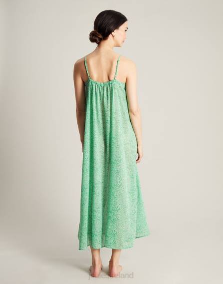 Apparel IE Joules Women Amanda Beach Dress GREEN FLORAL JVVL93