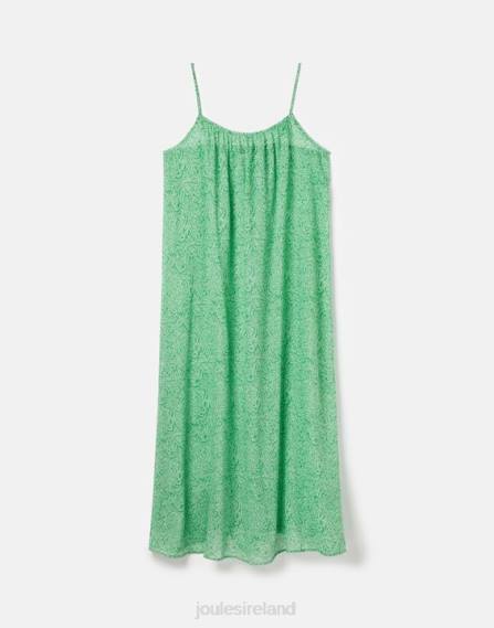 Apparel IE Joules Women Amanda Beach Dress GREEN FLORAL JVVL93