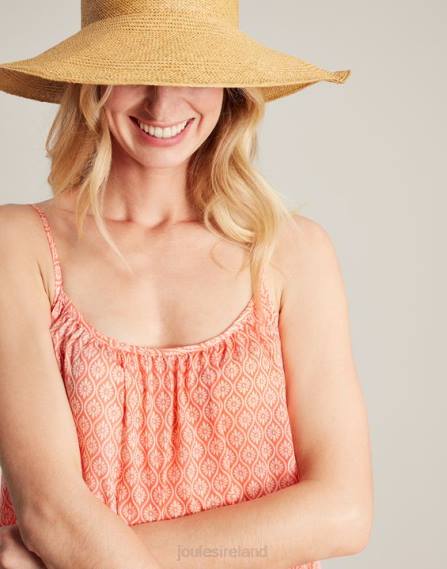 Apparel IE Joules Women Amanda Beach Dress ORANGE DITSY JVVL70