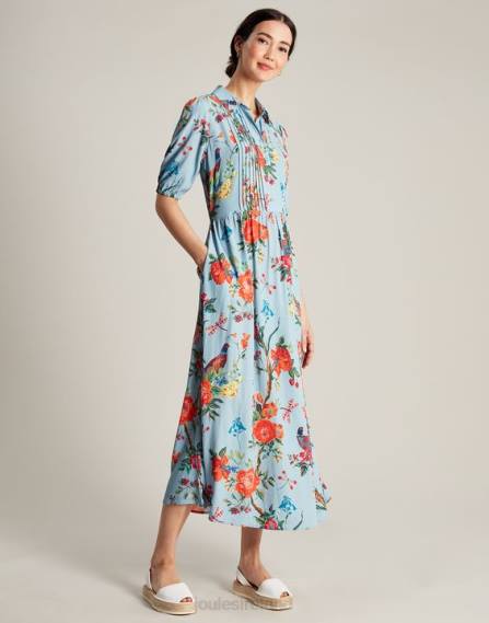 Apparel IE Joules Women Amberly Shirt Dress BLUE FLORAL JVVL12