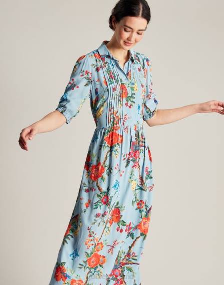 Apparel IE Joules Women Amberly Shirt Dress BLUE FLORAL JVVL12
