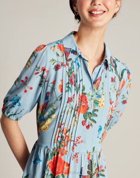 Apparel IE Joules Women Amberly Shirt Dress BLUE FLORAL JVVL12