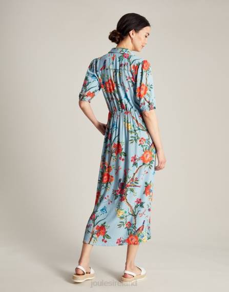 Apparel IE Joules Women Amberly Shirt Dress BLUE FLORAL JVVL12