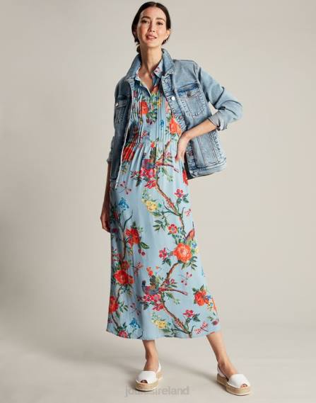 Apparel IE Joules Women Amberly Shirt Dress BLUE FLORAL JVVL12