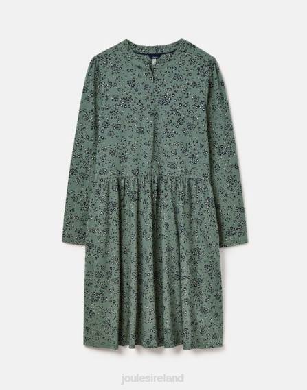 Apparel IE Joules Women Aurora Zip Down Jersey Dress LAUREL LEOPARD JVVL19