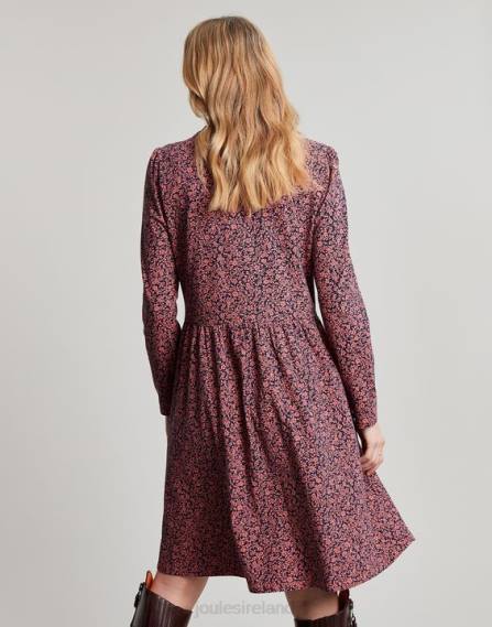 Apparel IE Joules Women Aurora Zip Down Jersey Dress ROSE DITSY JVVL38