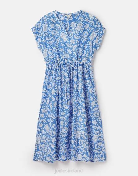 Apparel IE Joules Women Brooke Beach Dress BLUE FLORAL JVVL4