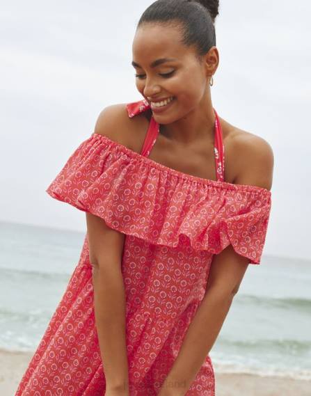 Apparel IE Joules Women Fern Beach Dress FLORAL PINK JVVL91