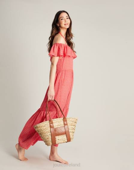 Apparel IE Joules Women Fern Beach Dress FLORAL PINK JVVL91