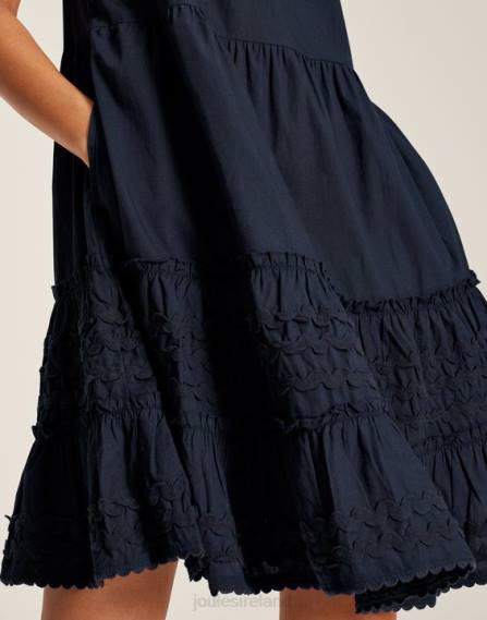 Apparel IE Joules Women Grace Short Frill Dress MARINE NAVY JVVL29