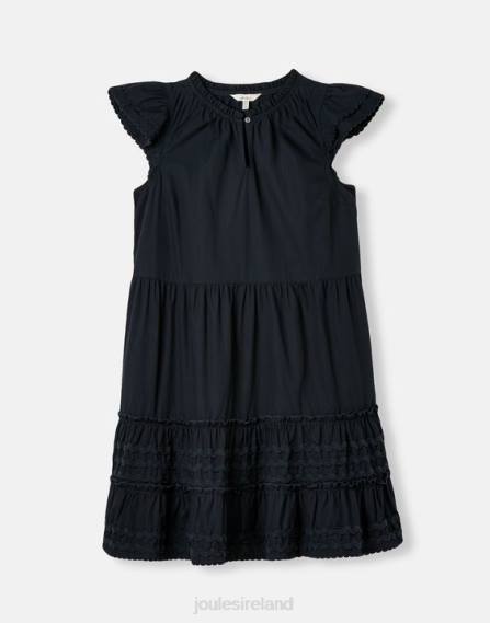 Apparel IE Joules Women Grace Short Frill Dress MARINE NAVY JVVL29