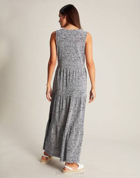 Apparel IE Joules Women Jayne Jersey Tiered Dress DARK BLUE WILLOW JVVL100