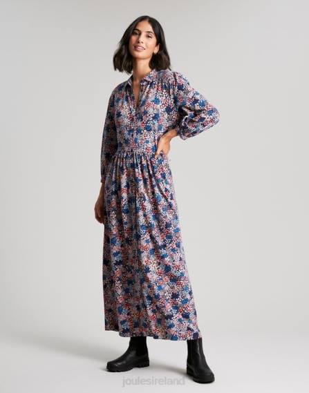 Apparel IE Joules Women Nova Jersey Midi Shirt Dress NAVY DITSY JVVL64