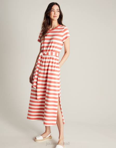 Apparel IE Joules Women Paloma Jersey long dress PINK STRIPE JVVL55
