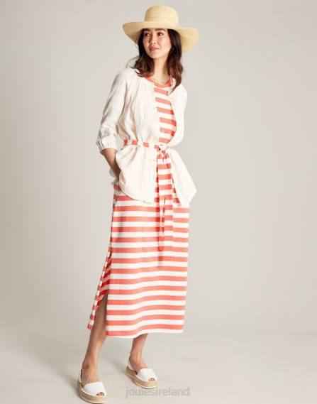 Apparel IE Joules Women Paloma Jersey long dress PINK STRIPE JVVL55
