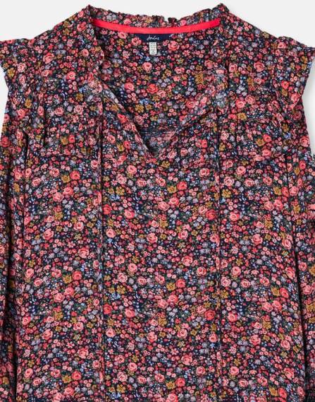 Apparel IE Joules Women Ruby Keyhole Frill Tiered Tunic NAVY POSEY JVVL30
