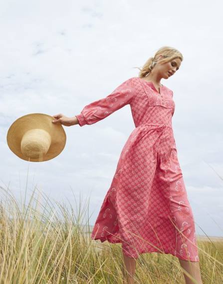 Apparel IE Joules Women Therese Quilted Bib Dress ROSE PINK JVVL41