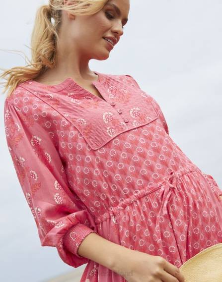 Apparel IE Joules Women Therese Quilted Bib Dress ROSE PINK JVVL41