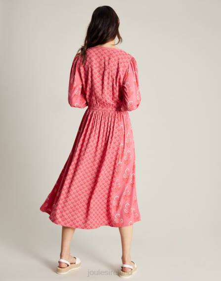 Apparel IE Joules Women Therese Quilted Bib Dress ROSE PINK JVVL41