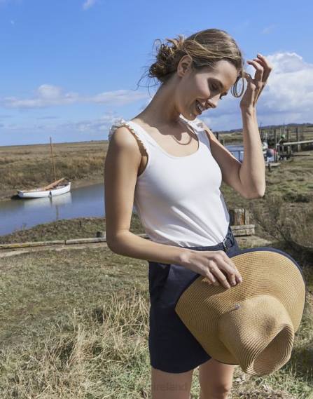 Apparel IE Joules Women Claire Frill Tank CREAM JVVL130