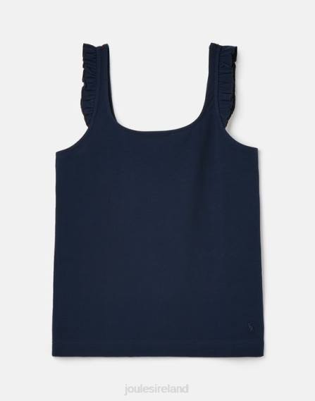 Apparel IE Joules Women Claire Frill Tank FRENCH NAVY JVVL119