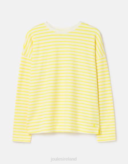 Apparel IE Joules Women Esther Drop Shoulder Long Sleeve Top YELLOW STRIPE JVVL10