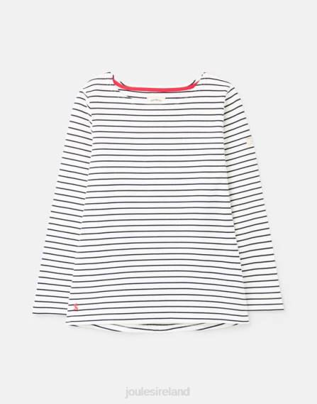 Apparel IE Joules Women Harbour Long Sleeve Jersey Top CREAM NAVY STRIPE JVVL53