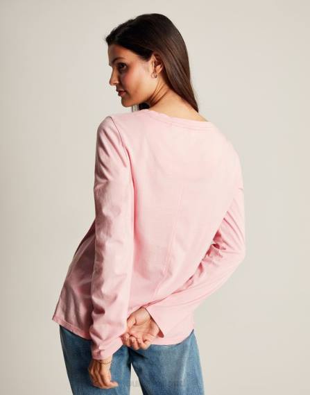 Apparel IE Joules Women Holly Crew Long Sleeve Top BALLERINA JVVL40