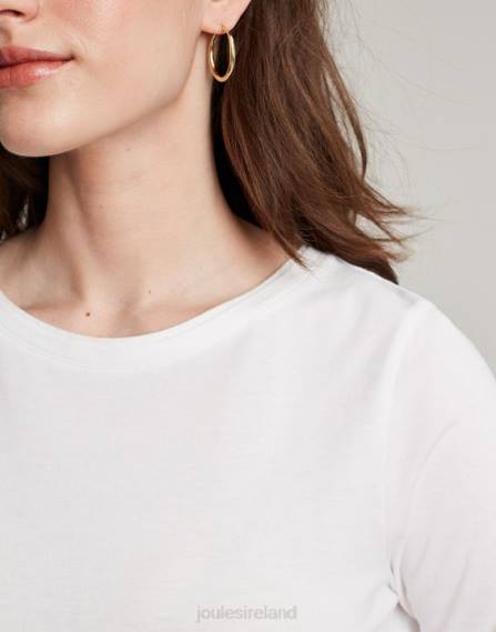 Apparel IE Joules Women Holly Crew Long Sleeve Top CREAM JVVL5