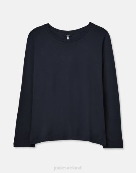 Apparel IE Joules Women Holly Crew Long Sleeve Top FRENCH NAVY JVVL36
