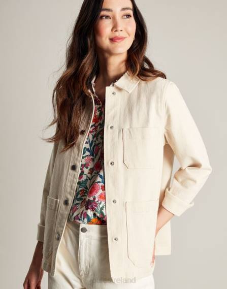 Apparel IE Joules Women Alice Denim Jacket ECRU JVVL45