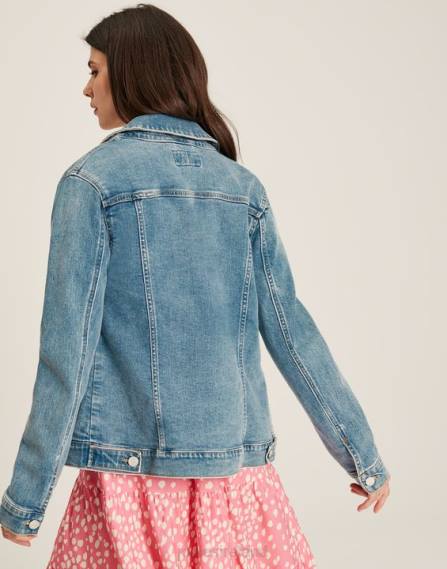 Apparel IE Joules Women Arkley Relaxed Denim Jacket LIGHT BLUE JVVL24