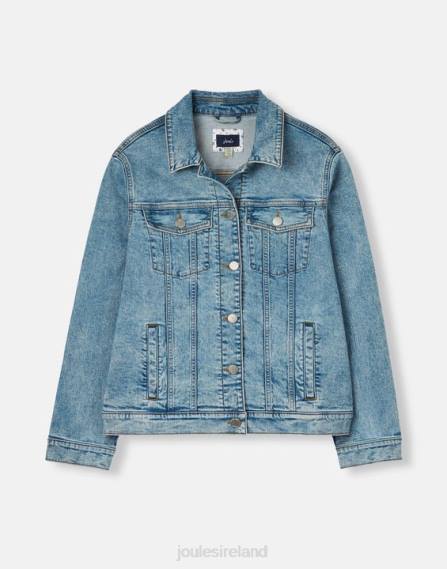 Apparel IE Joules Women Arkley Relaxed Denim Jacket LIGHT BLUE JVVL24