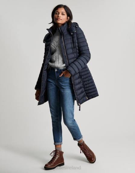 Apparel IE Joules Women Canterbury Long Coat MARINE NAVY JVVL95