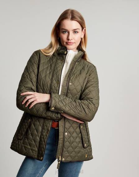 Apparel IE Joules Women Newdale Quilted Jacket GRAPE LEAF JVVL52