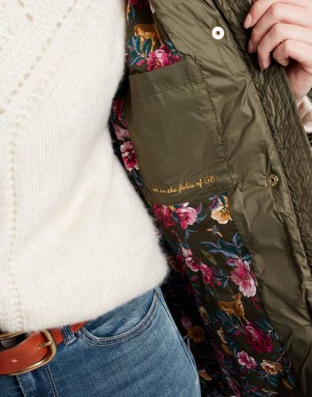 Apparel IE Joules Women Newdale Quilted Jacket GRAPE LEAF JVVL52