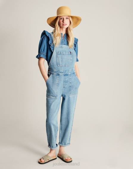 Apparel IE Joules Women Rampling Straight Leg Overalls LIGHT INDIGO JVVL61