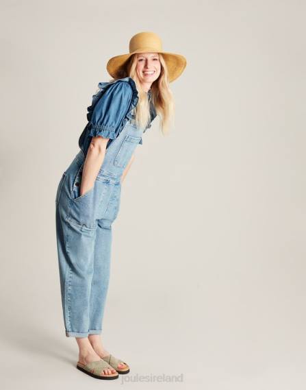 Apparel IE Joules Women Rampling Straight Leg Overalls LIGHT INDIGO JVVL61