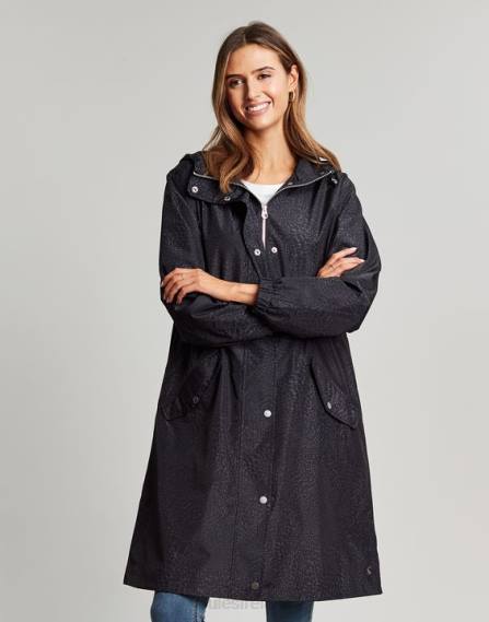 Apparel IE Joules Women Tenby Waterproof Packable Jacket WAVY LEOPARD JVVL14