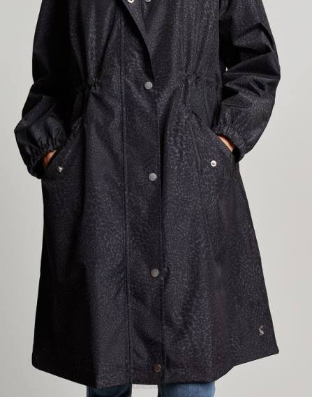 Apparel IE Joules Women Tenby Waterproof Packable Jacket WAVY LEOPARD JVVL14